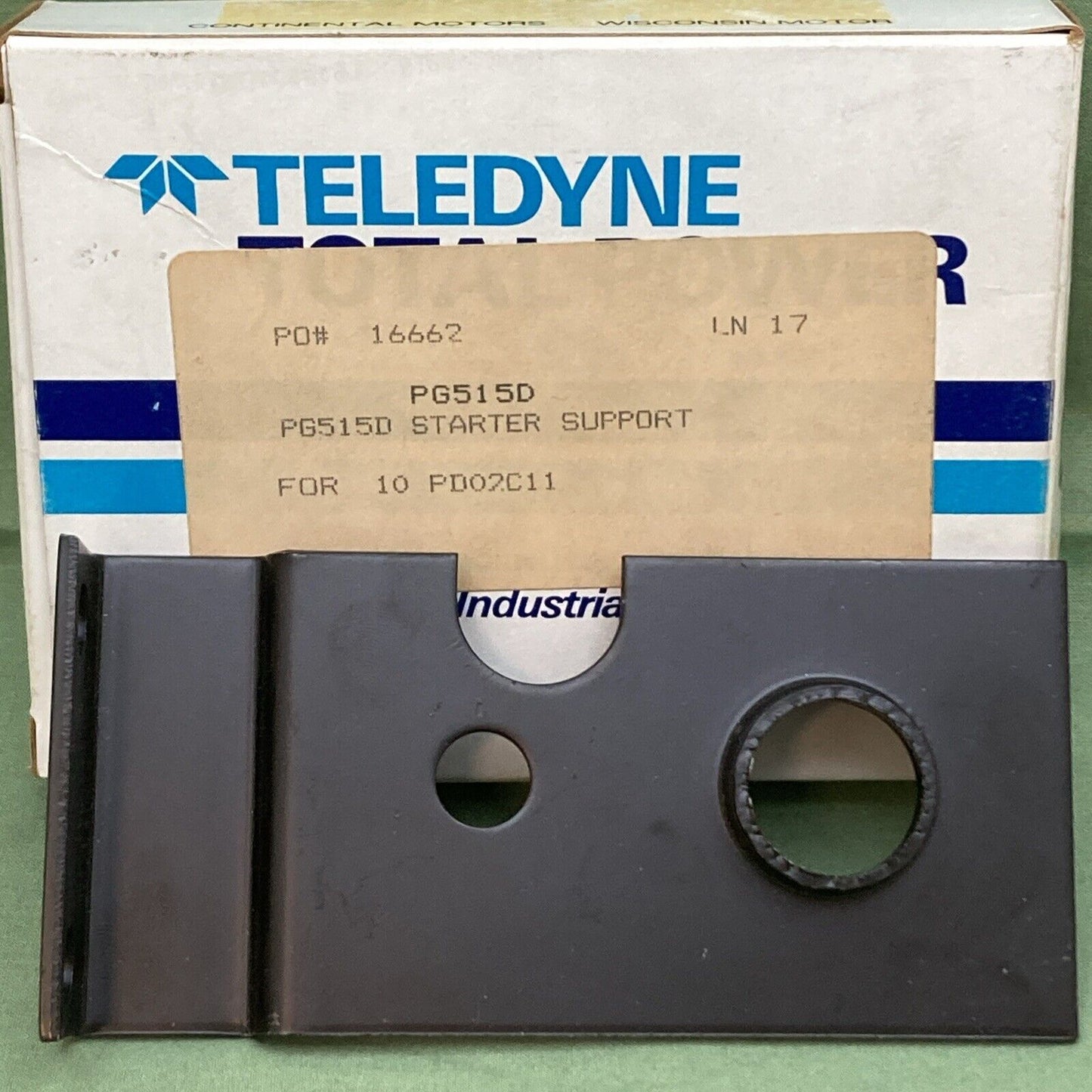 NEW GENUINE TELEDYNE TOTAL POWER PG515D BRACKET, STARTER SUPPORT
