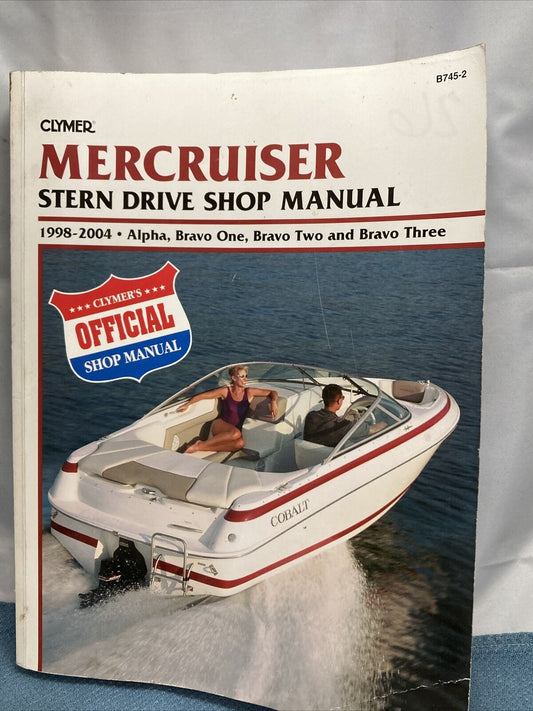 CLYMER MERCRUSIER B745-2 STERN DRIVE SHOP MANUAL 1998-2004 024185791492