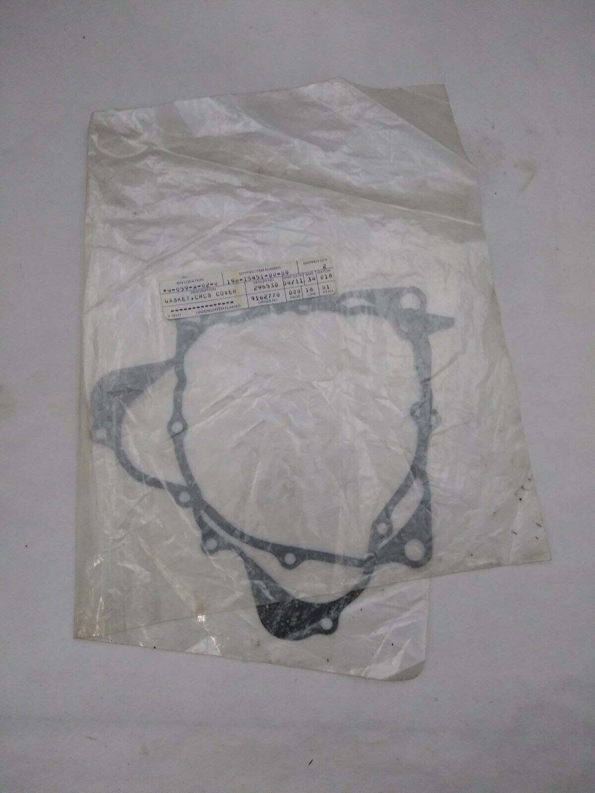 NEW Yamaha CrankCase Cover Gasket / 19W-15451-00-00 / QTY: 2