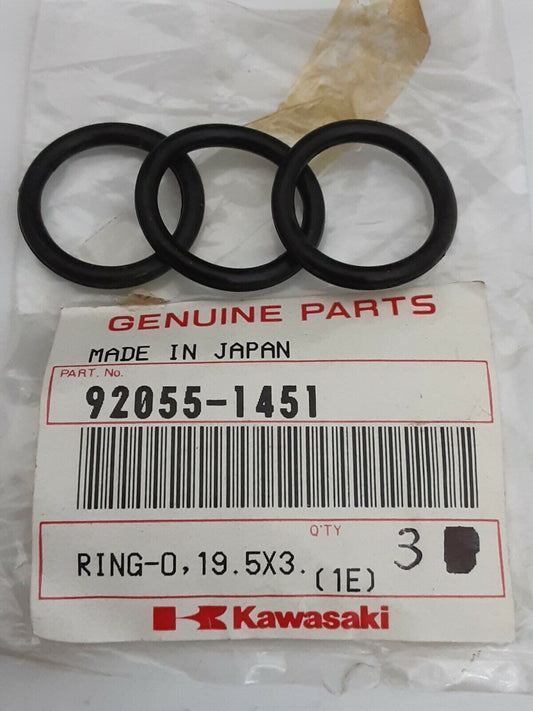 NEW GENUINE KAWASAKI 92055-1451 (QTY 3) RING-O, 19.5X3.0 Mule KAF540 KAF620