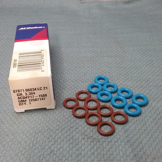NEW ACDELCO 217-1588 FUEL INJECTOR SEAL KIT GM 12587147
