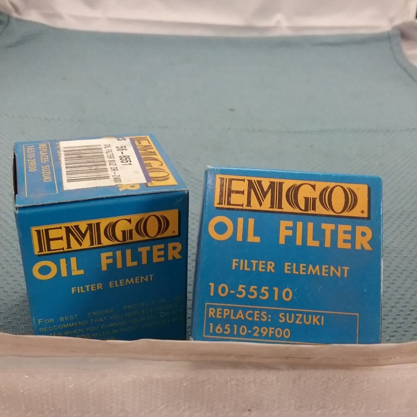 QTY 2 NEW EMGO 10-55510 OIL FIILTER REPLACES SUZUKI 16510-29F00