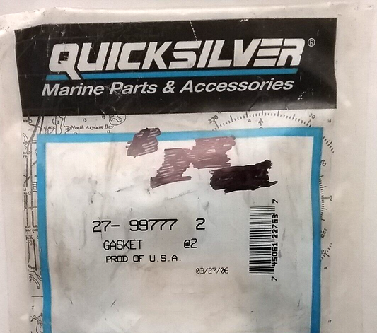 QTY2 NEW QUICKSILVER 27-997772 GASKET Mercruiser 3.0L