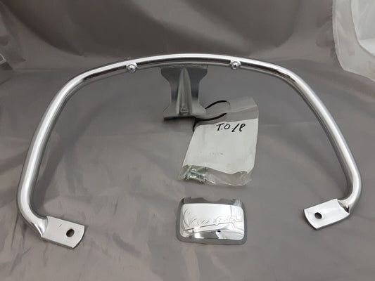 NEW GENUINE VESPA Handle Chrome Luggage Rack With Mount Cover GTS 50 125 250 300