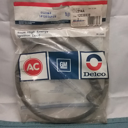 NEW ACDELCO 314A 8MM HIGH ENERGY IGNITION LEAD GM 12036938