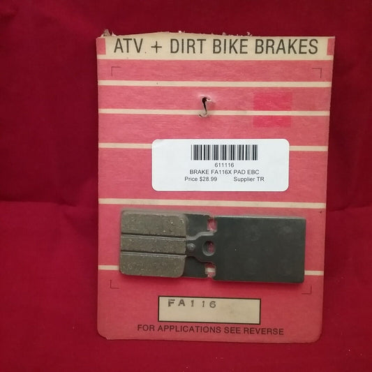 NEW EBC FA116 STANDARD ORGANIC BRAKE PADS  BETA 125/260