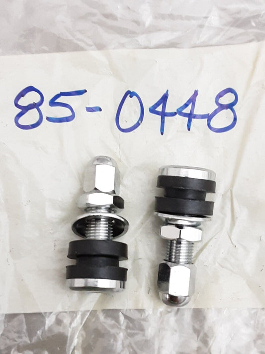 NEW FIRE POWER 85-0448 QTY 2 VALVE STEMS CHROME HARLEY DAVIDSON YAMAHA HONDA