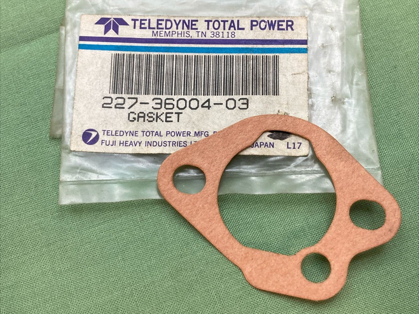 NEW GENUINE TELEDYNE TOTAL POWER 227-36004-03 AIR CLEANER GASKET