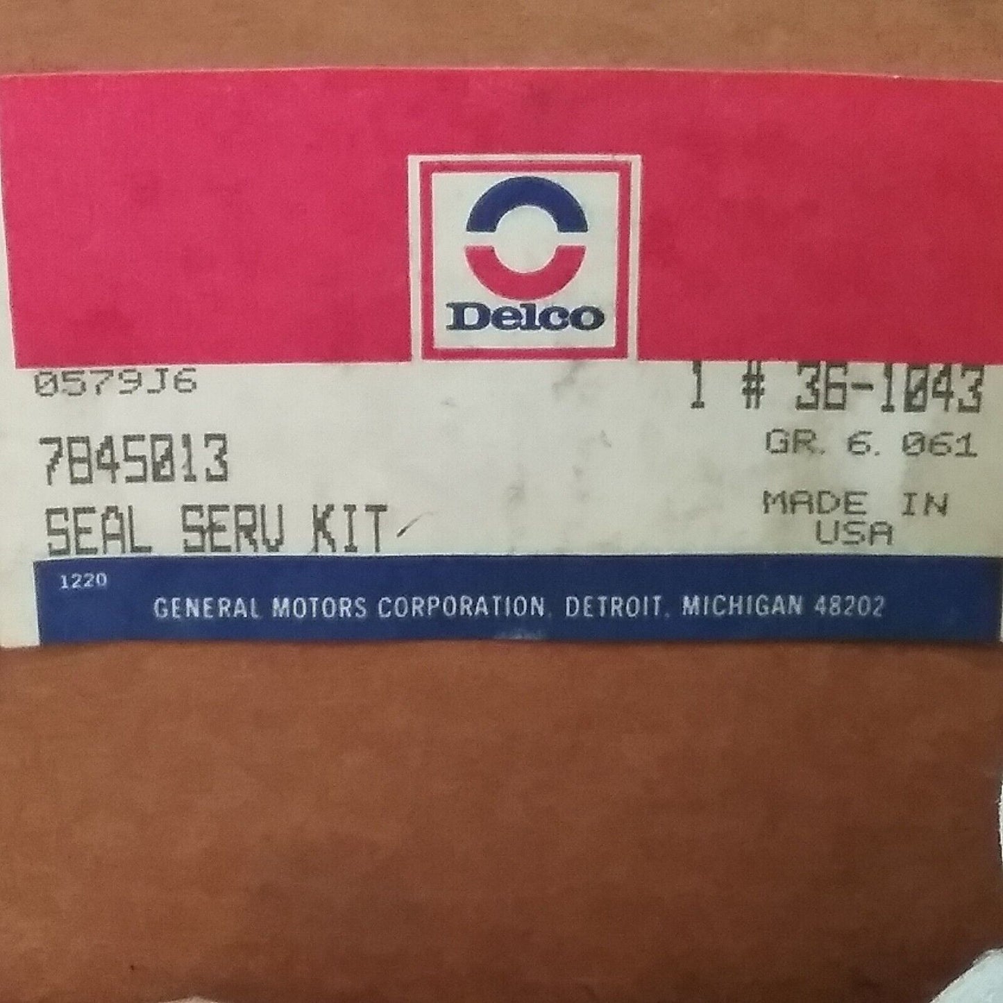 NEW ACDELCO 36-1043 BOOT KIT, FRONT WHEEL DRIVE SHAFT CV JOINT GM 7845013
