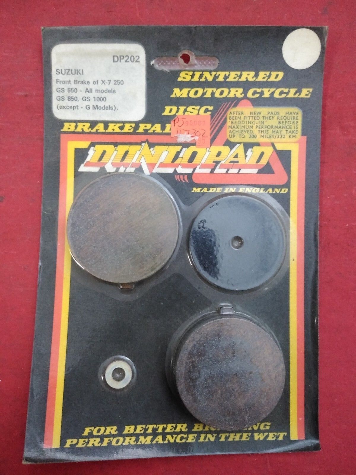 NEW Set of 5 DUNLOPAD Sintered Motorcycle Disc Brake Pads DP202 for Suzuki