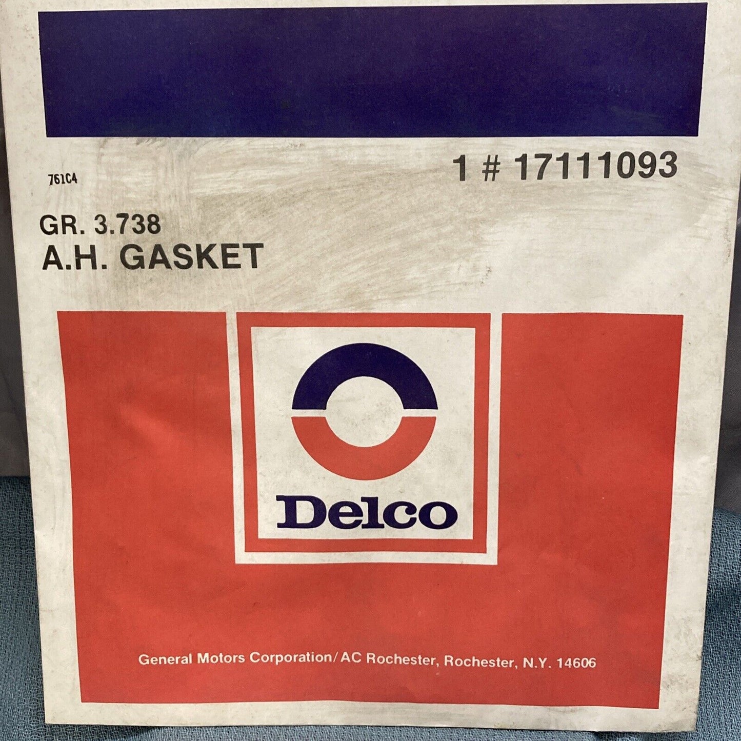 NEW ACDELCO/GM 17111093 GASKET KIT, CARB AIR HORN GR 3.738