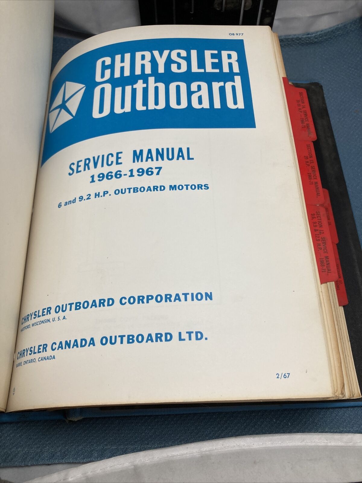 CHRYSLER OUTBOARD MOTORS OB151A-OB1722 SERVICE MANUALS/PARTS CATALOGS