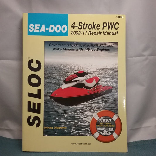 SEA-DOO 4-STROKE PWC REPAIR MANUAL 2002-2011 715568090065