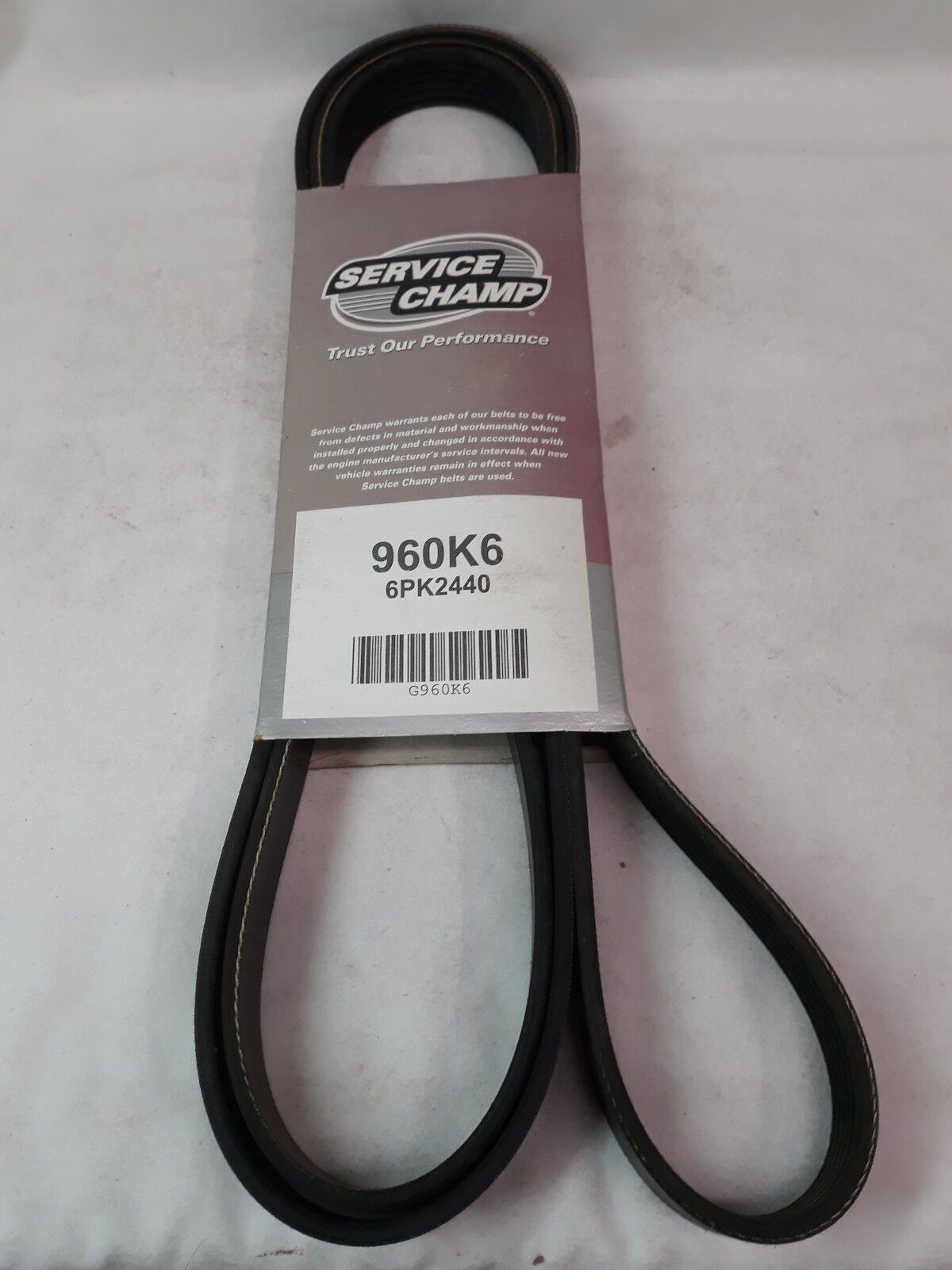 NEW SERVICE CHAMP Serpentine Belt 960K6/ 6PK2440