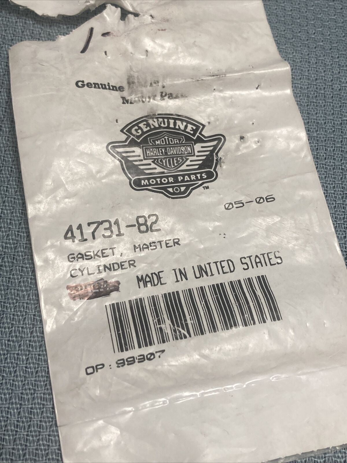 QTY 2 NEW GENUINE HARLEY DAVIDSON 41731-82 GASKET, MASTER CYLINDER ...