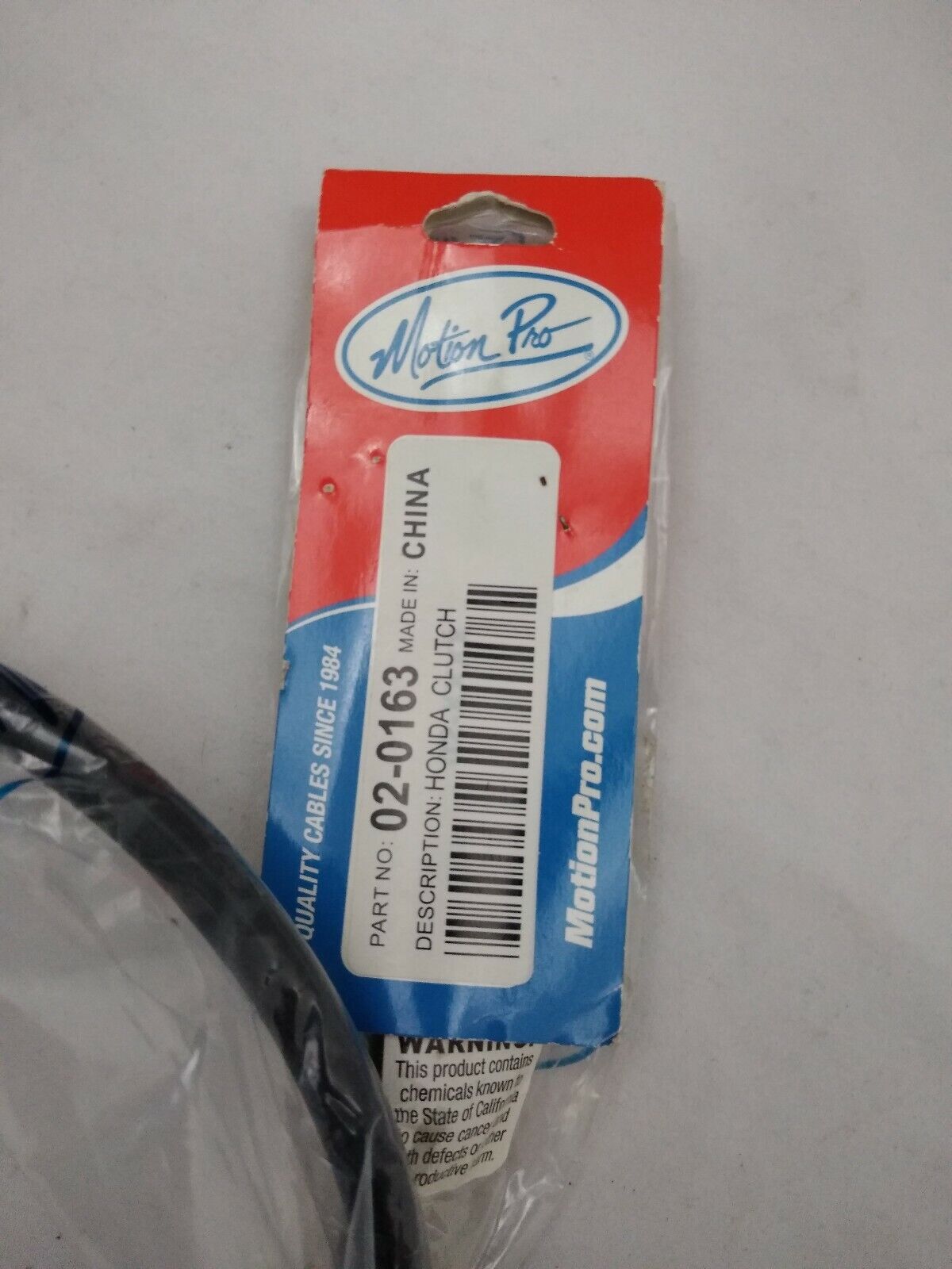 NEW Motion Pro / Black Vinyl Clutch Cable / 02-0163