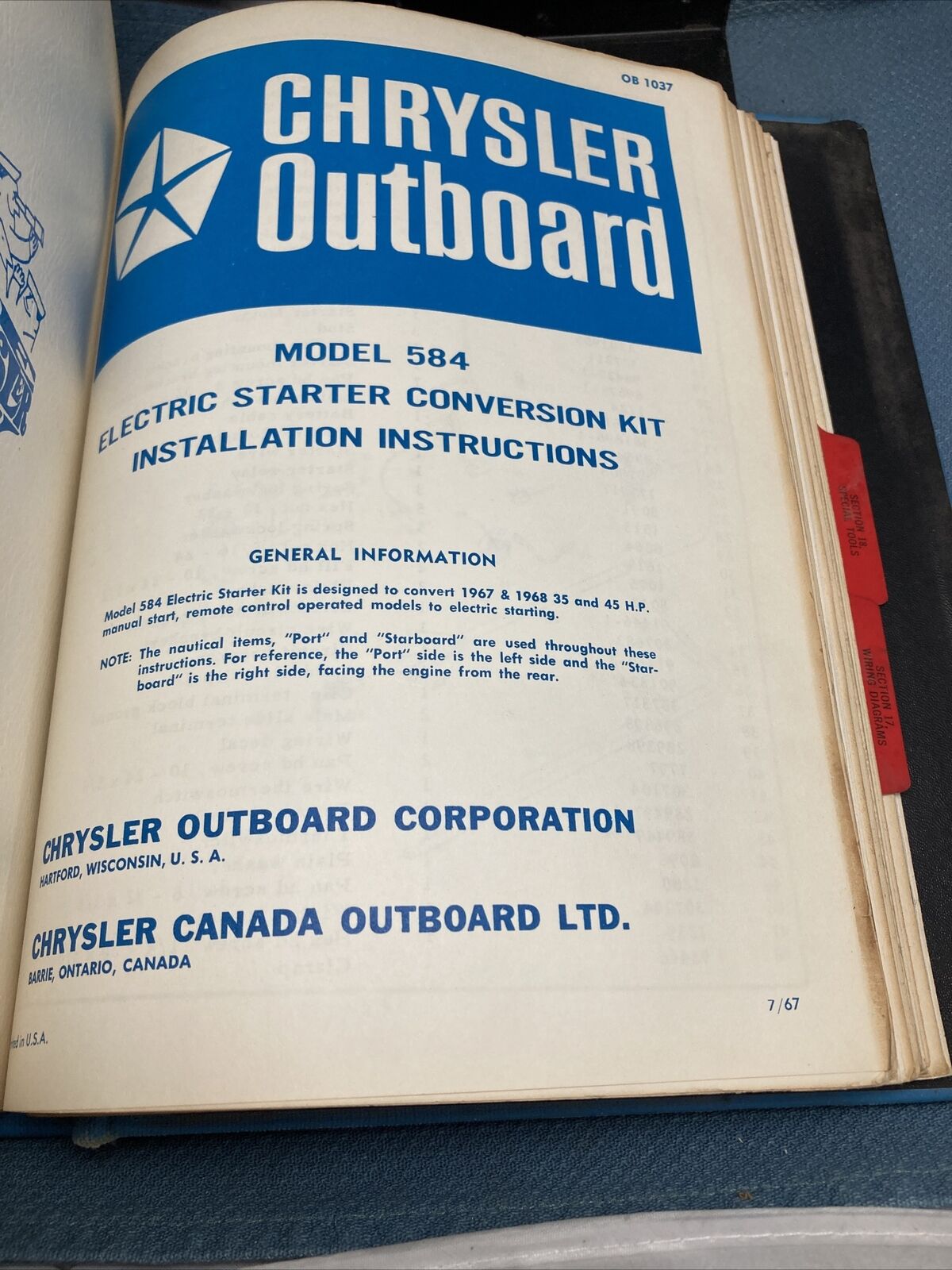 CHRYSLER OUTBOARD MOTORS OB151A-OB1722 SERVICE MANUALS/PARTS CATALOGS