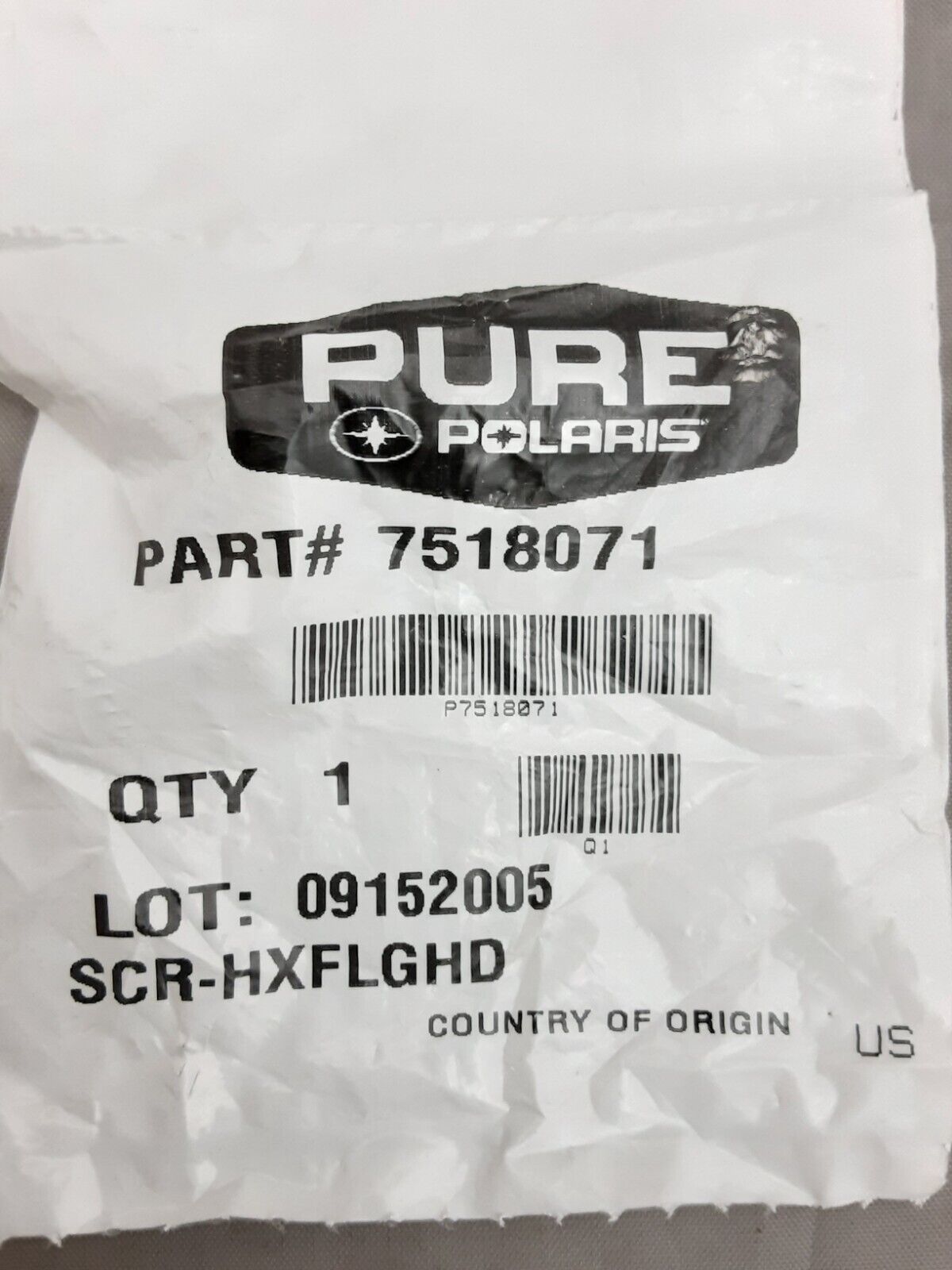 NEW GENUINE POLARIS 7518071 SCR-HXFLGHD M8X25 0600086 V03GB16 V03GB16 2003-2003