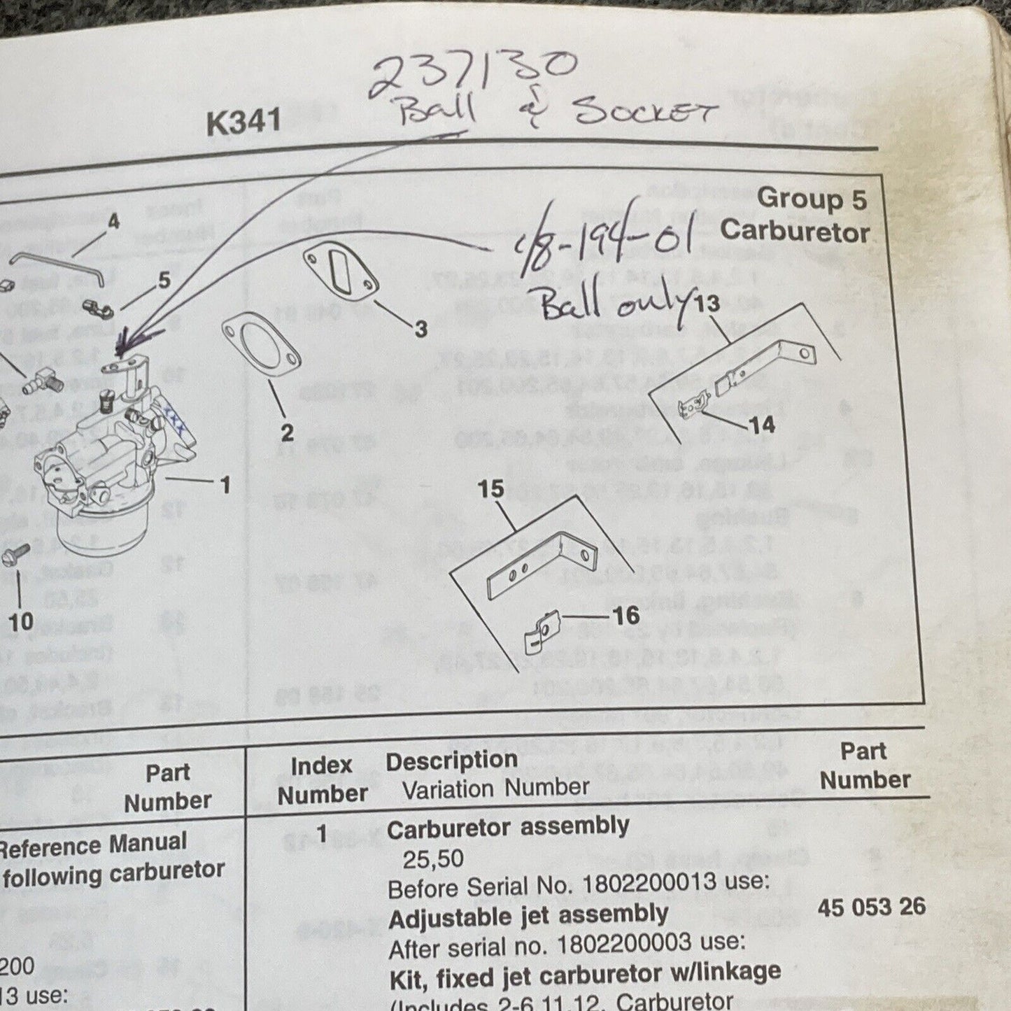 GENUINE KOHLER K-SERIES PARTS MANUALS