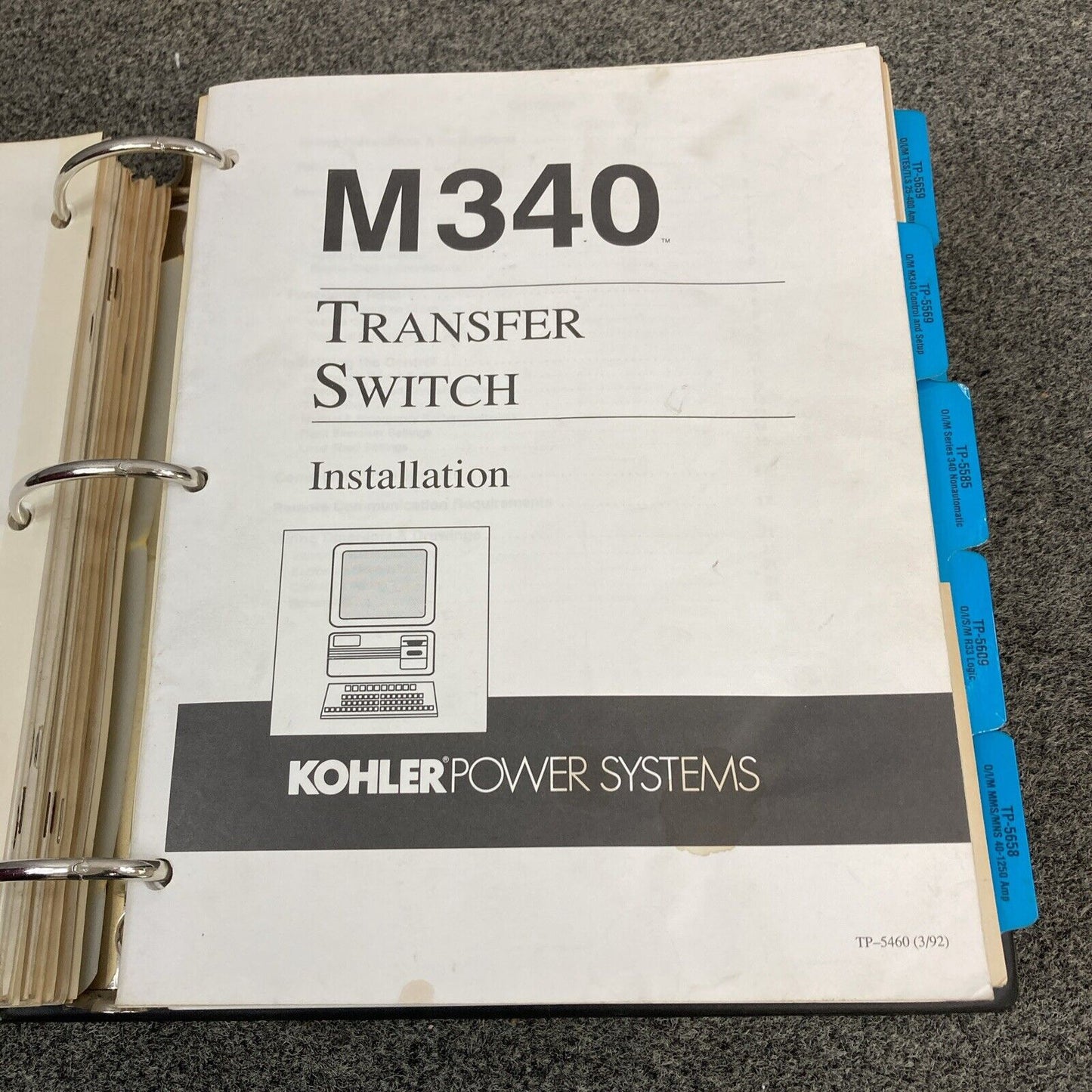 QTY 28 GENUINE KOHLER OPER/INSTALL/SERVICE MANUALS FOR TRANSFER SWITCHES