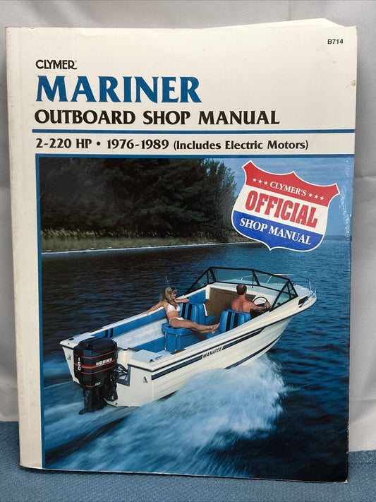 CLYMER MARINER B714 OUTBOARD SHOP MANUAL 1976-1989 024185754299