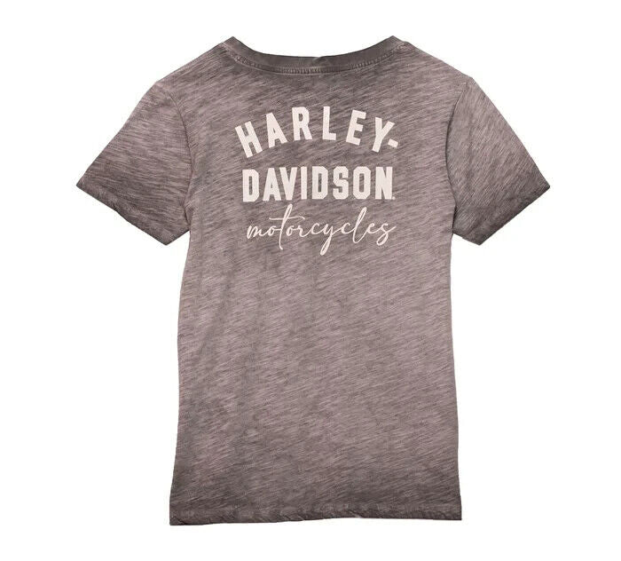 NEW HARLEY DAVIDSON 96224-23VW Women's Throttle Lace-up Knit Tee Black Beauty Sm