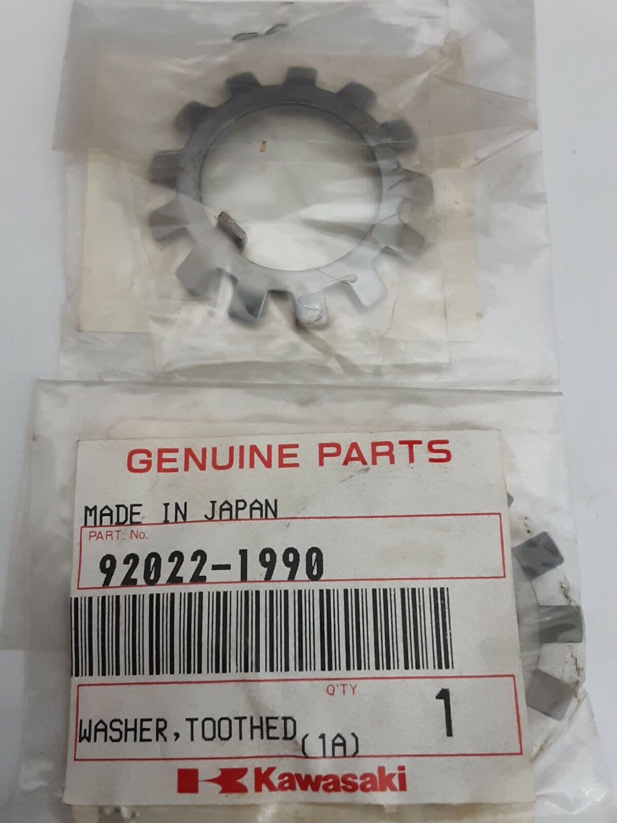 NEW GENUINE KAWASAKI 92022-1990 WASHER, TOOTHED Bayou KLF300 KLF400 Mule KAF540