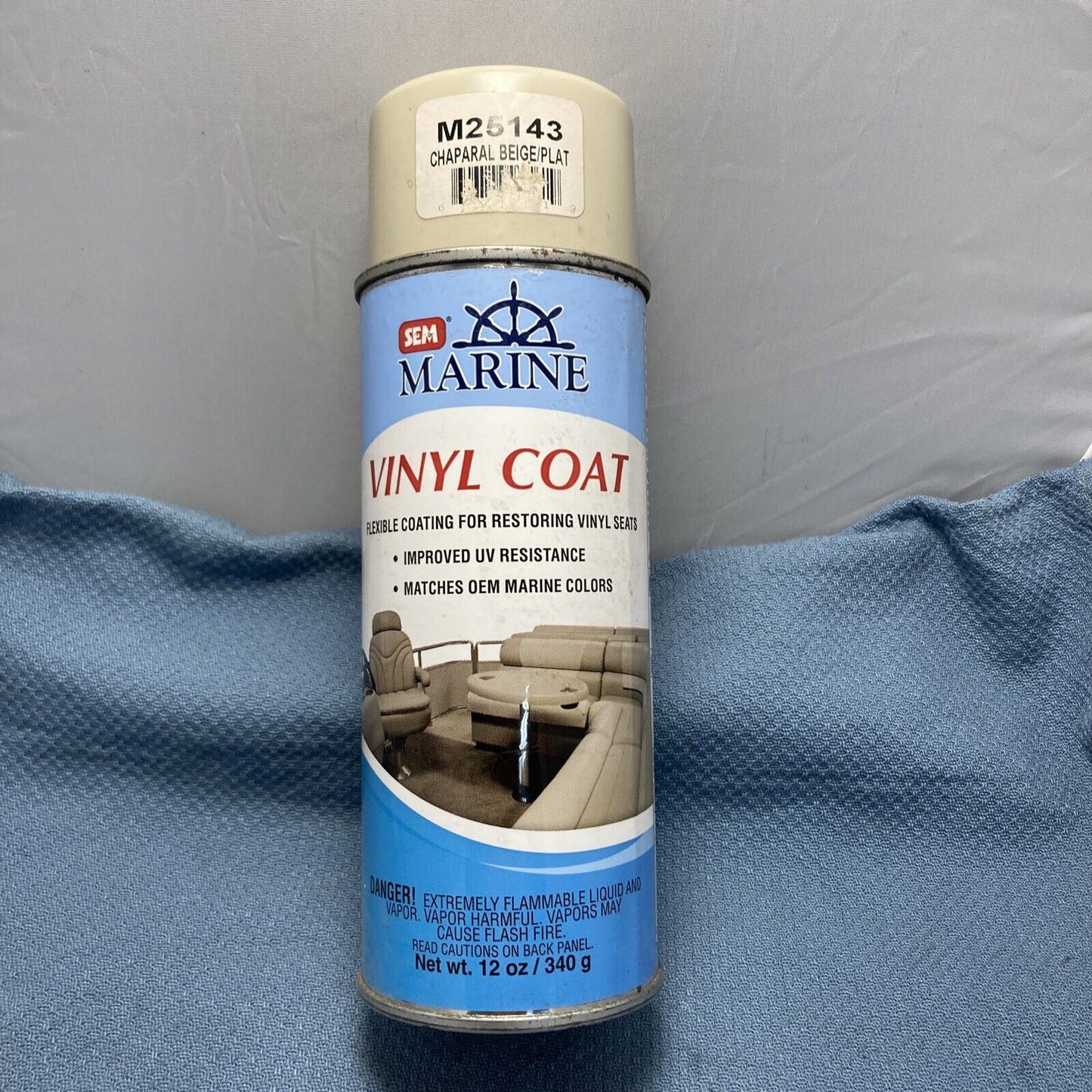 NEW SEM MARINE M25143 VINYL COAT CHAPARAL BEIGE PLATINUM 12 OZ