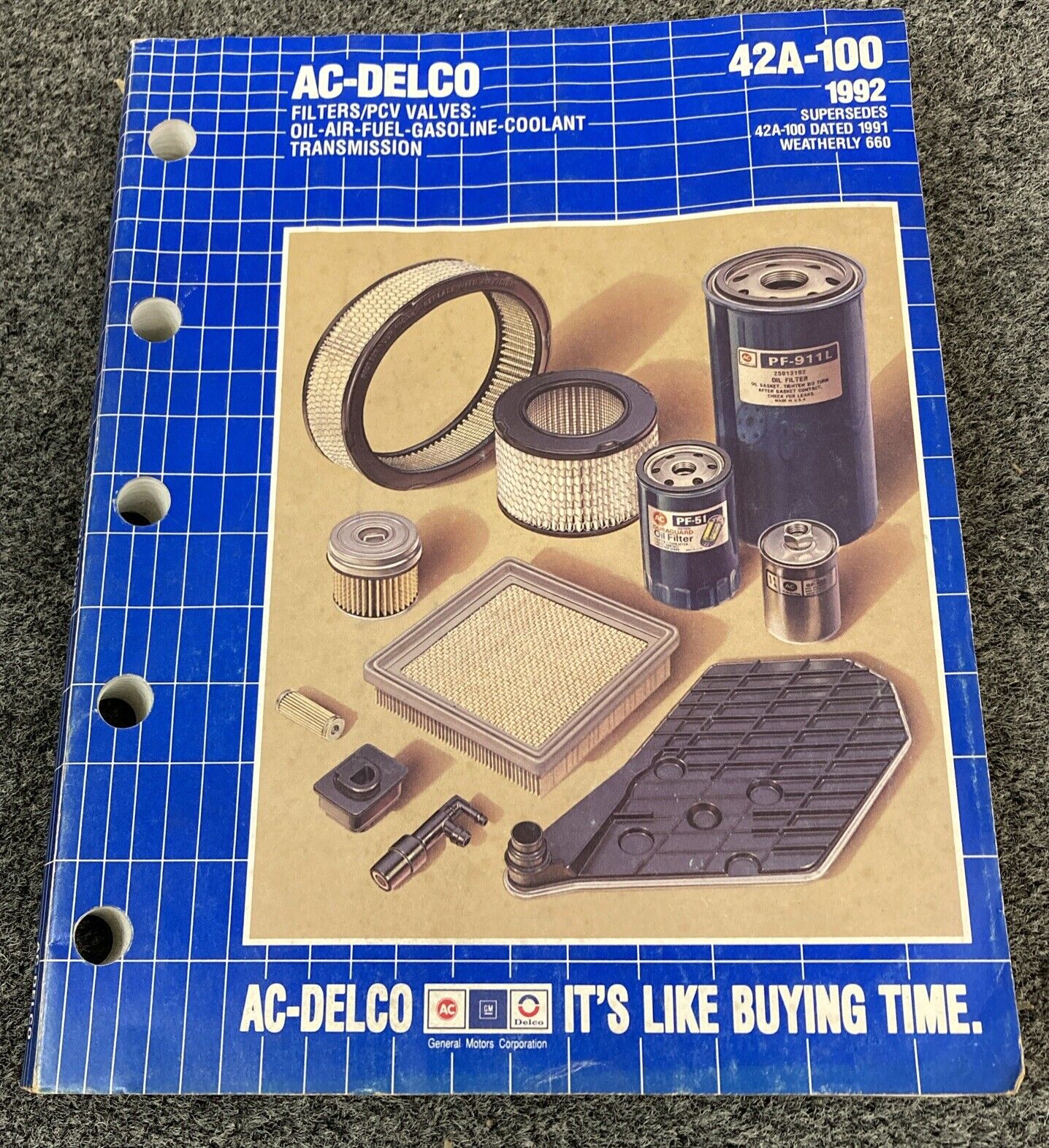 AC-DELCO 1992 & 1993 FILTERS/PCV VALVES PARTS CATALOGS