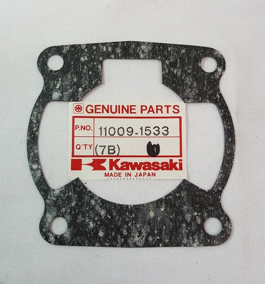NEW GENUINE KAWASAKI 11009-1533 (QTY 2) GASKET CYLINDER BASE Big Wheel KX80