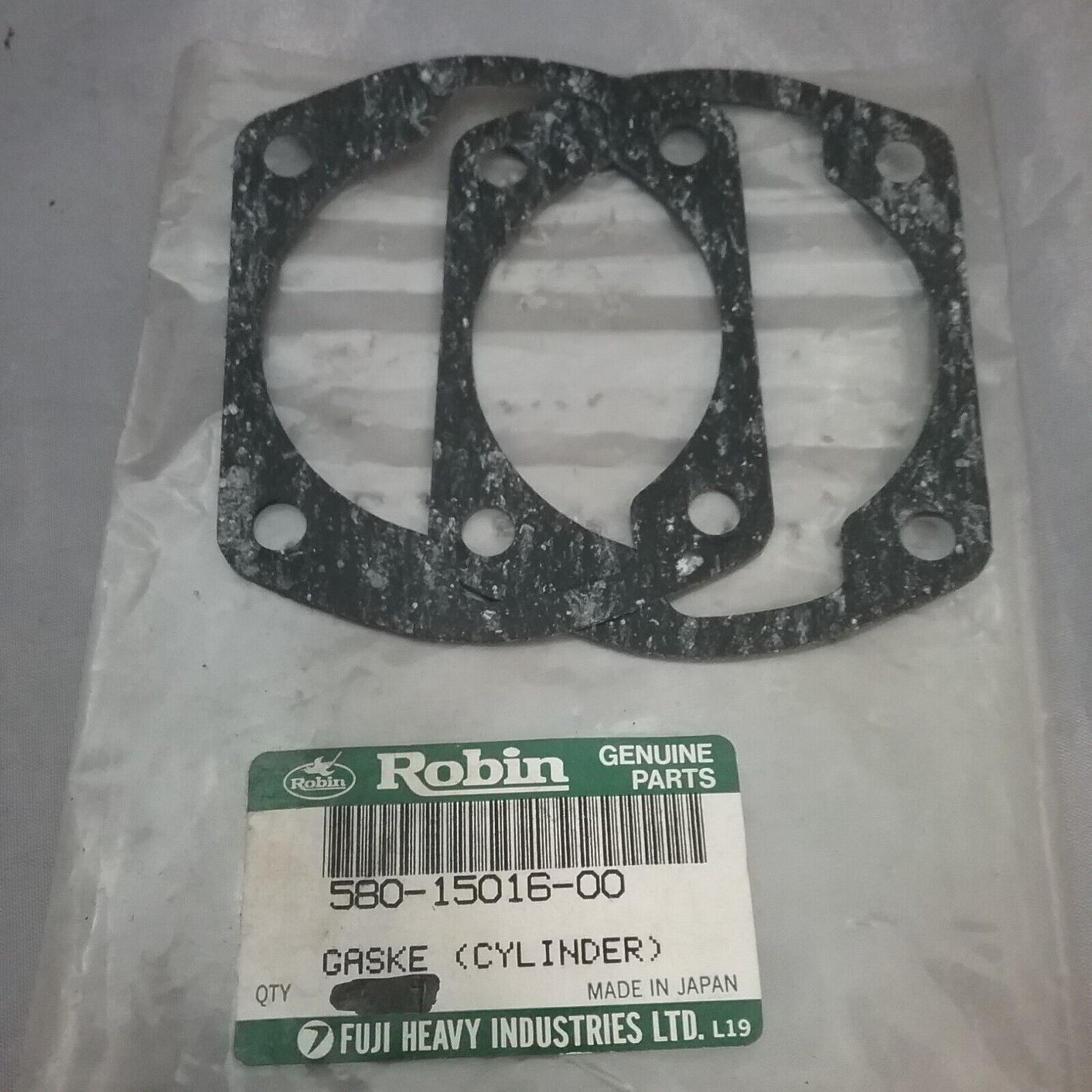 QTY2 NEW ROBIN SUBARU 580-15016-00 CYLINDER GASKET SUPERSEDED 580-15018-00