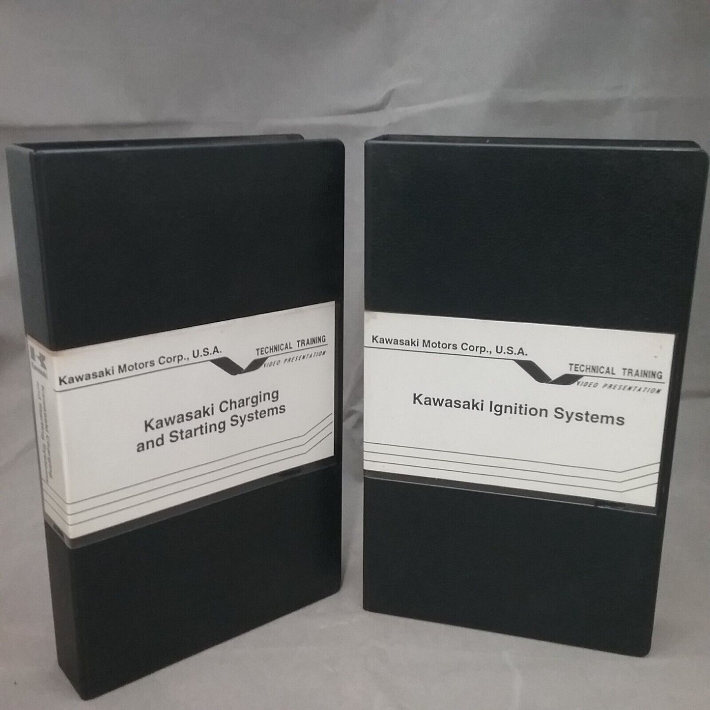 SET OF 2 KAWASAKI VIDEO SERVICE MANUALS CHARGING, STARTING AND IGNITION VHS