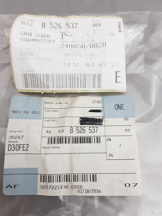 NEW GENUINE BMW 46538526537 GRUB SCREW Adventure R1200 R1250