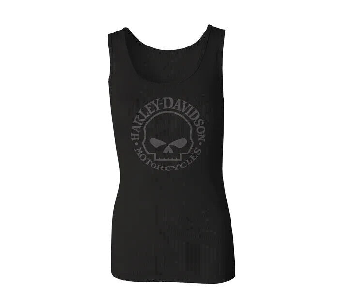 NEW GENUINE HARLEY DAVIDSON 96464-22VW WOMEN'S SMALL BLACK CLASSIC SKULL TANK