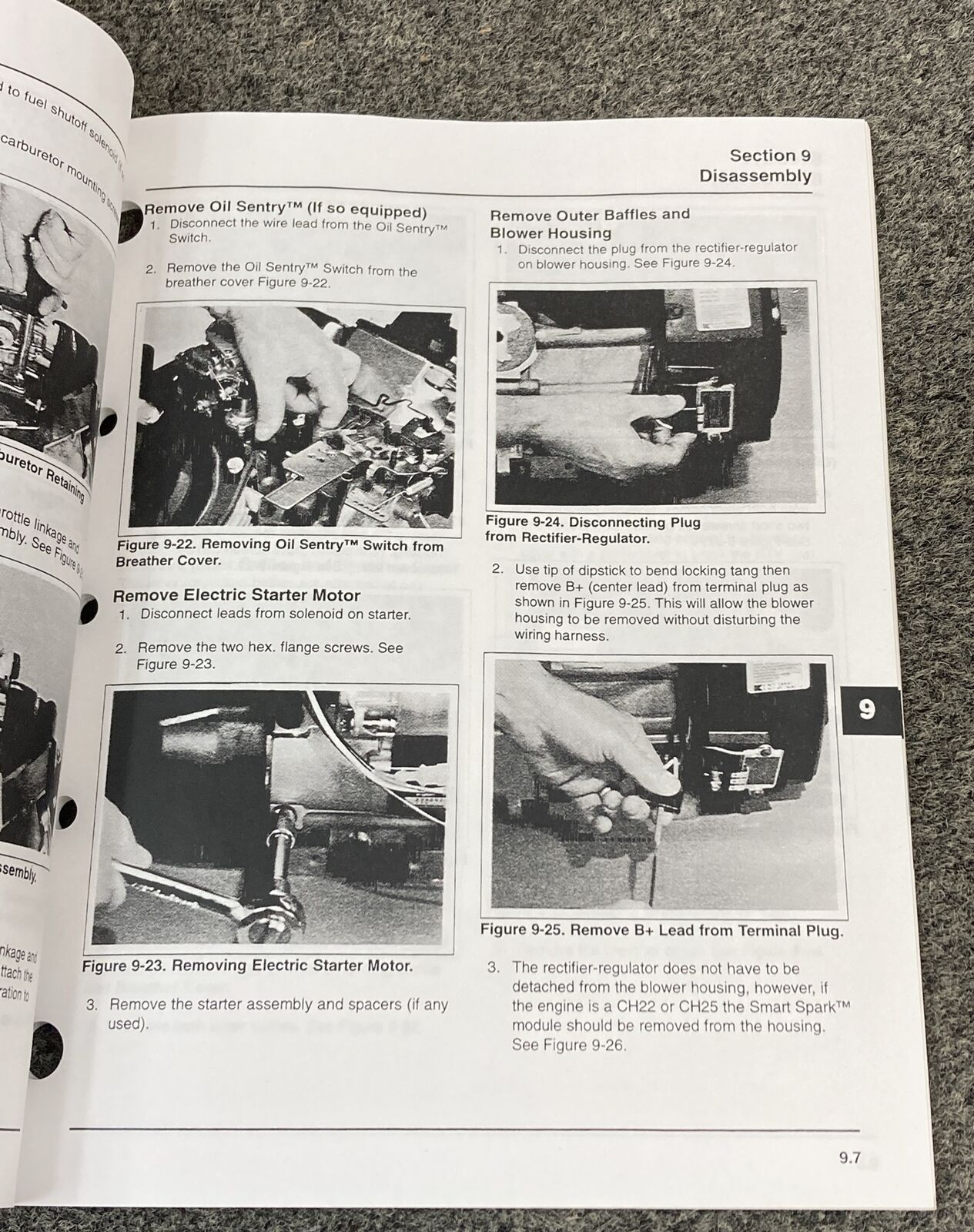 GENUINE KOHLER ENGINES TP-2428-A COMMAND HORIZONTAL CRANKSHAFT SERVICE MANUAL