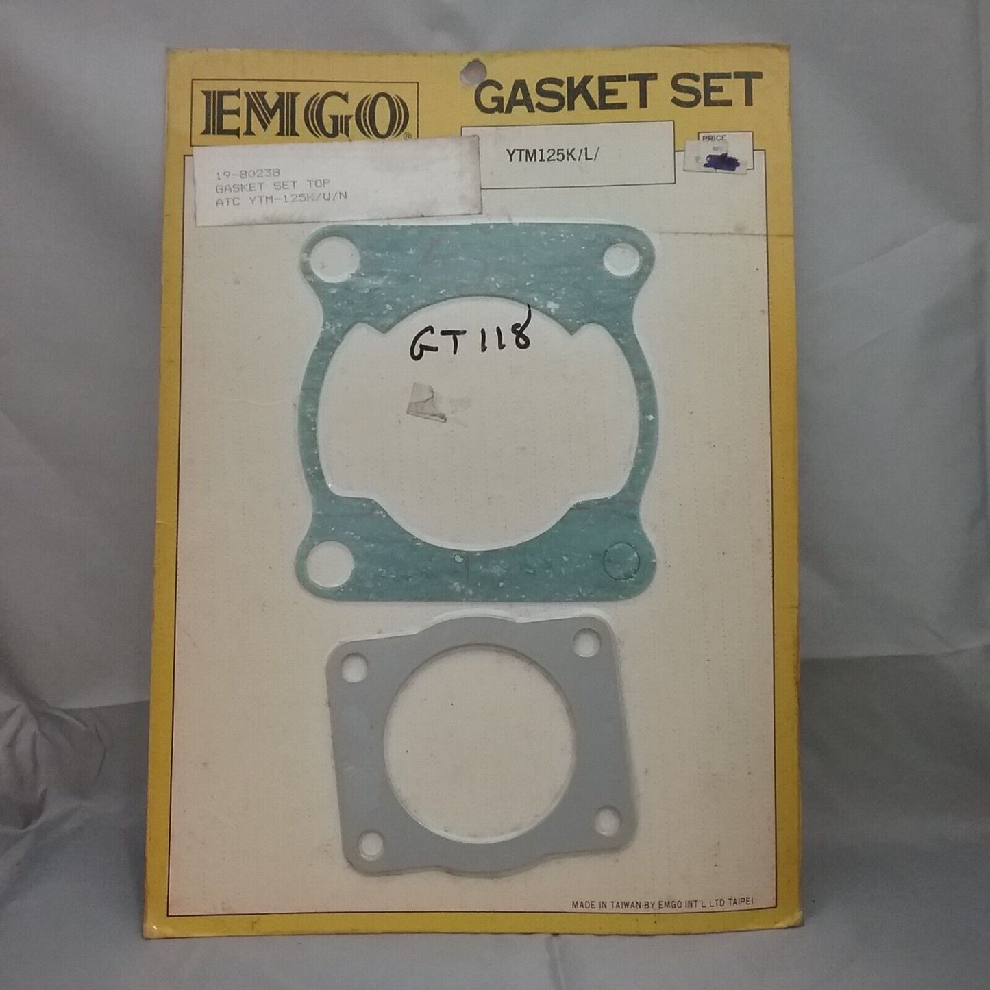 NEW EMGO 19-80238 Top End Head Gasket Kit Yamaha Tri Moto YTM125 1980-1985