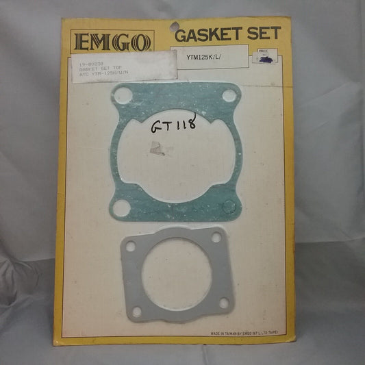 NEW EMGO 19-80238 Top End Head Gasket Kit Yamaha Tri Moto YTM125 1980-1985