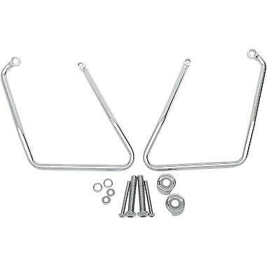 NEW Drag Specialties CHROME SADDLEBAG SUPPORT BRACKETS / 3501-0159