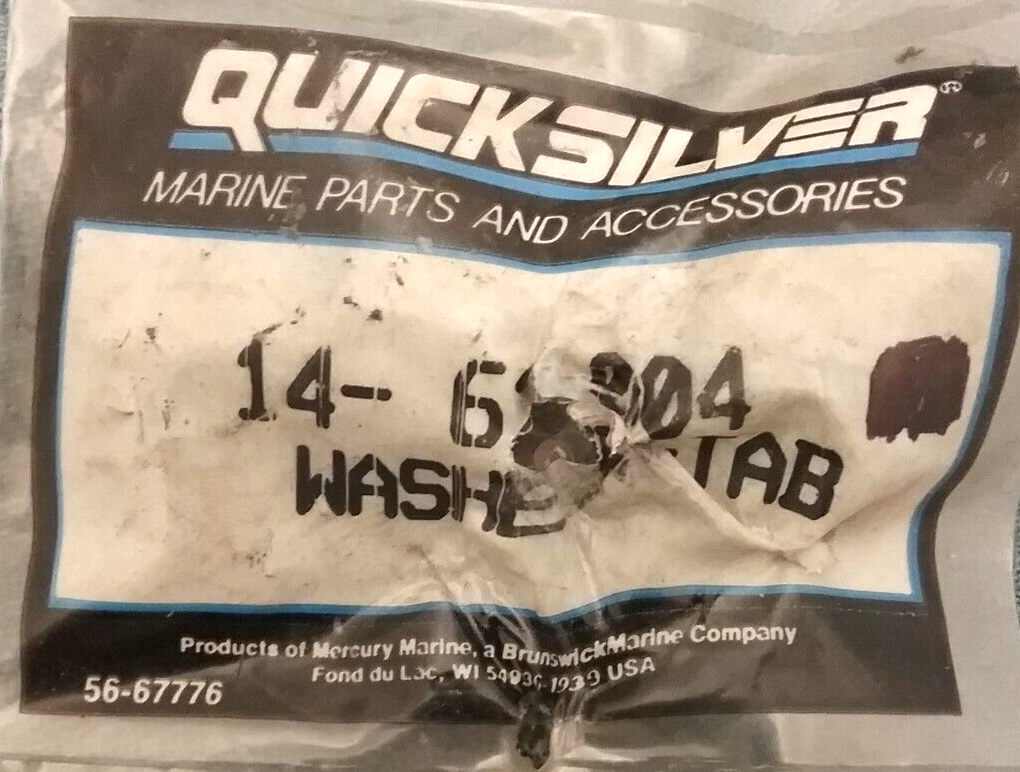 QTY5 NEW QUICKSILVER 14-61004 WASHER TAB MERCURY OUTBOARD 20-200HP