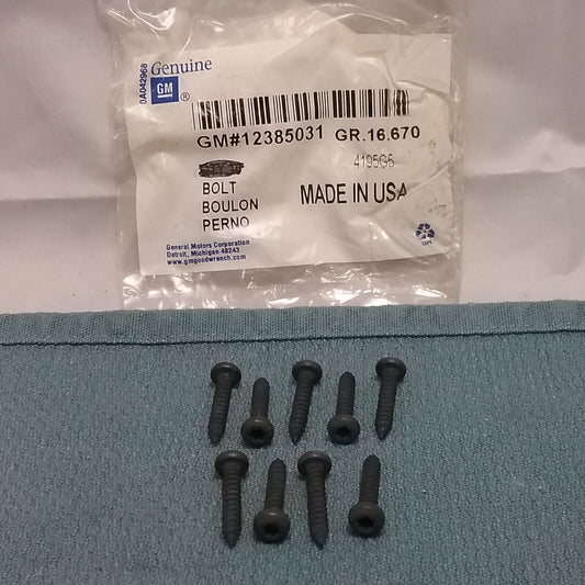 QTY 9 NEW GM 12385031 SEAT TRACK RECLINE HANDLE SCREWS