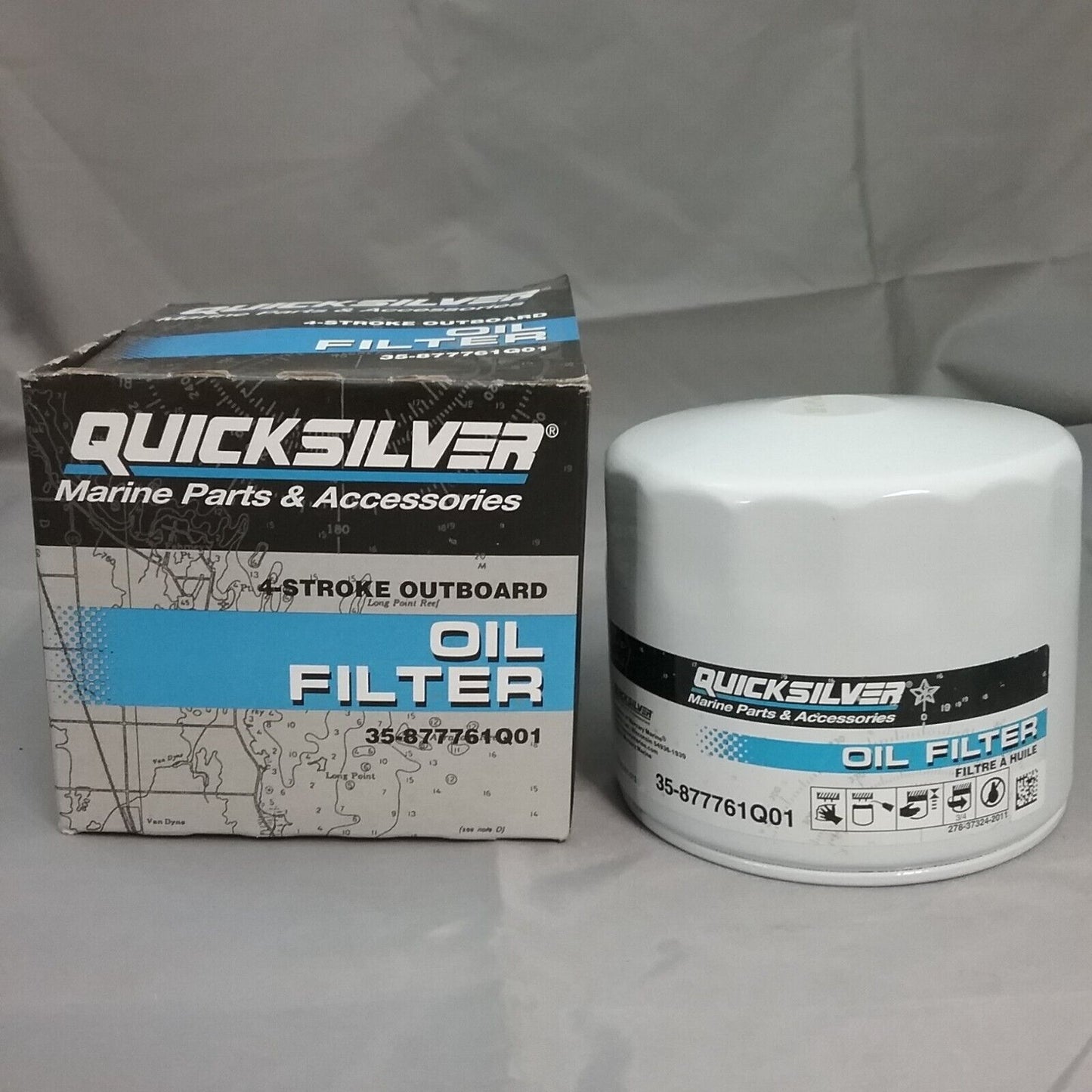 NEW QUICKSILVER 35-877761Q01 OIL FILTER Mercury Outboard 75-115HP