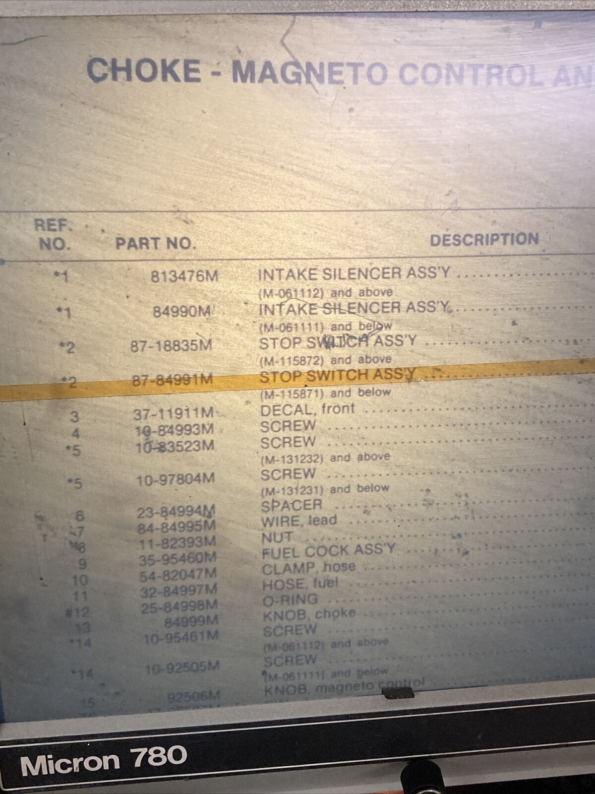 MICRON 780 MICROFICHE READER