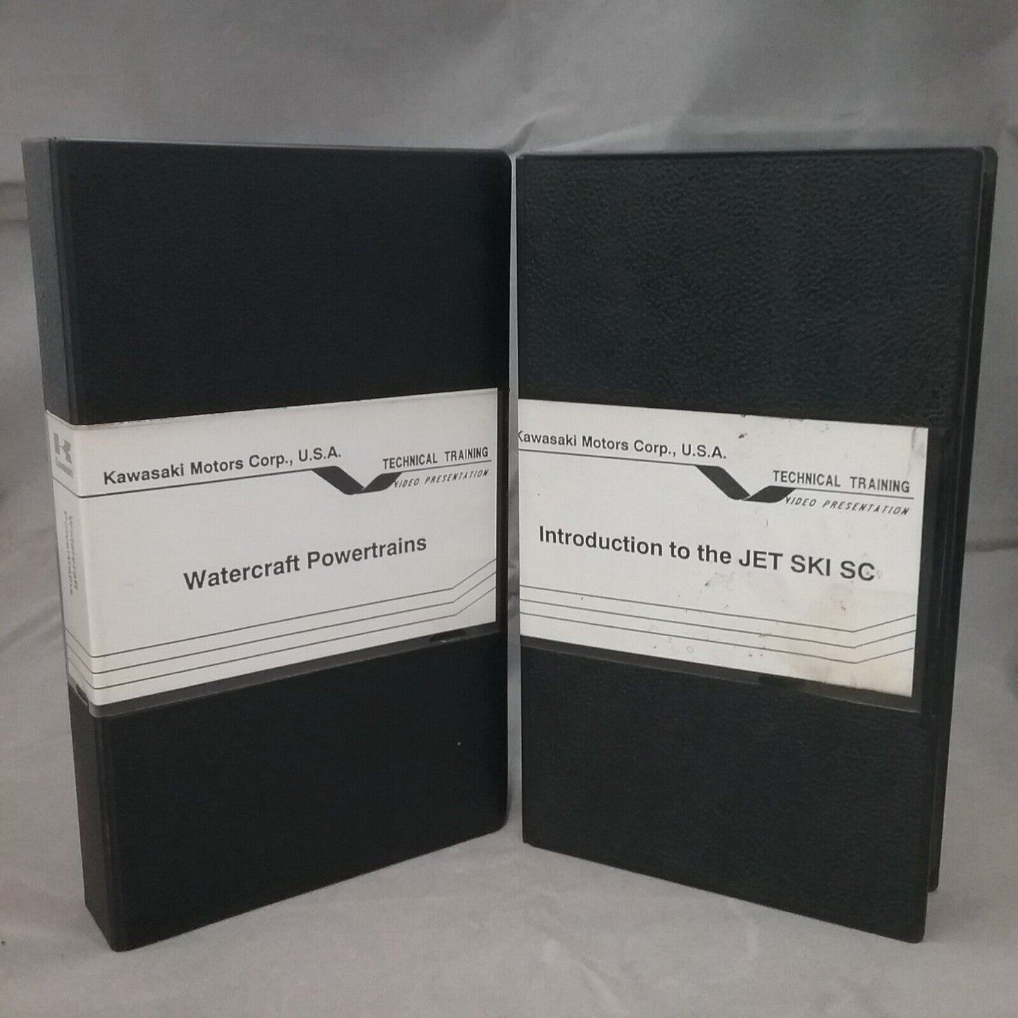 SET OF 2 KAWASAKI VIDEO SERVICE MANUALS INTRO TO JET SKI AND WC POWERTRAINS VHS