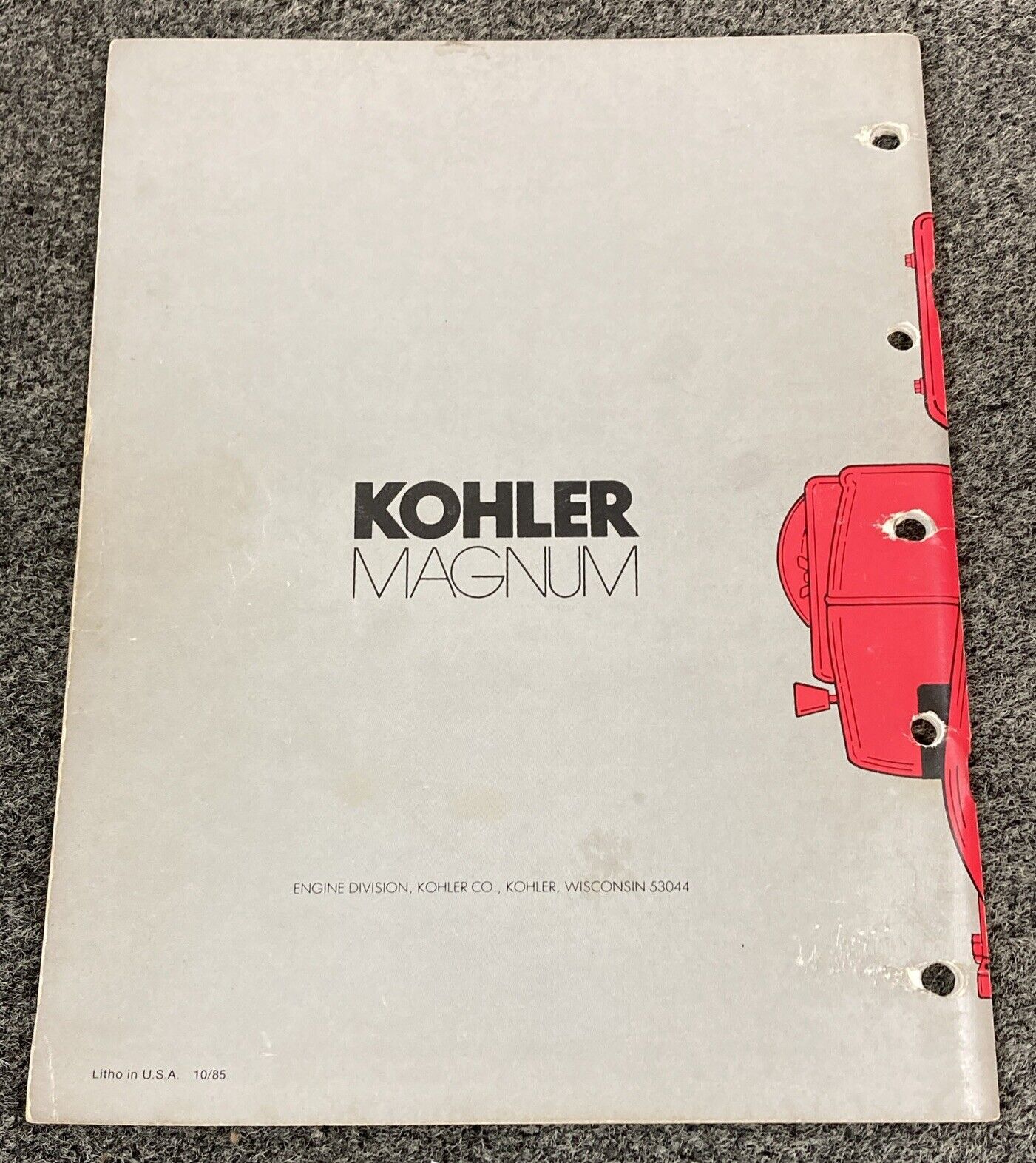 GENUINE KOHLER ENGINES SALES/SERVICE UPDATE SEMINAR MANUALS