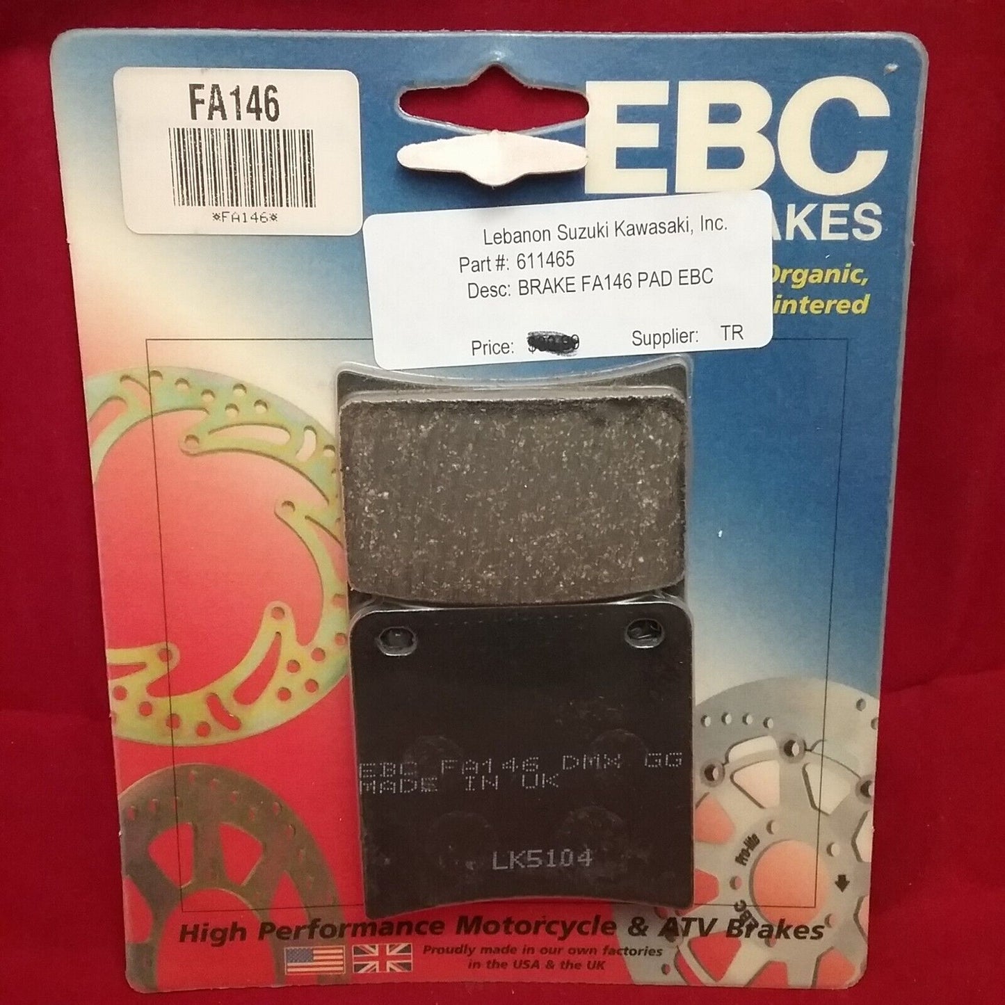 NEW EBC FA146 BRAKE PADS SUZUKI GSX-R (92-93)  YAMAHA TZ 125/250