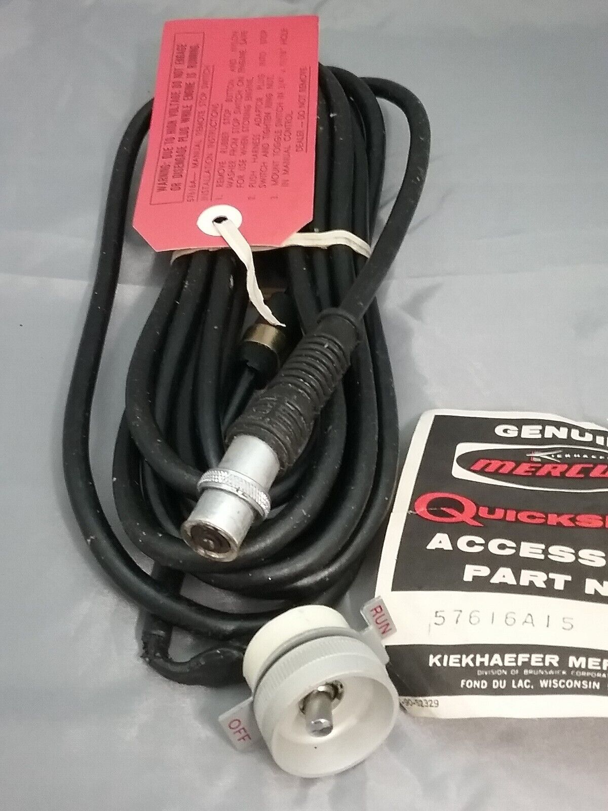 NEW QUICKSILVER 57616A15 SWITCH ASSY Mercury Outboard Manual Remote Stop