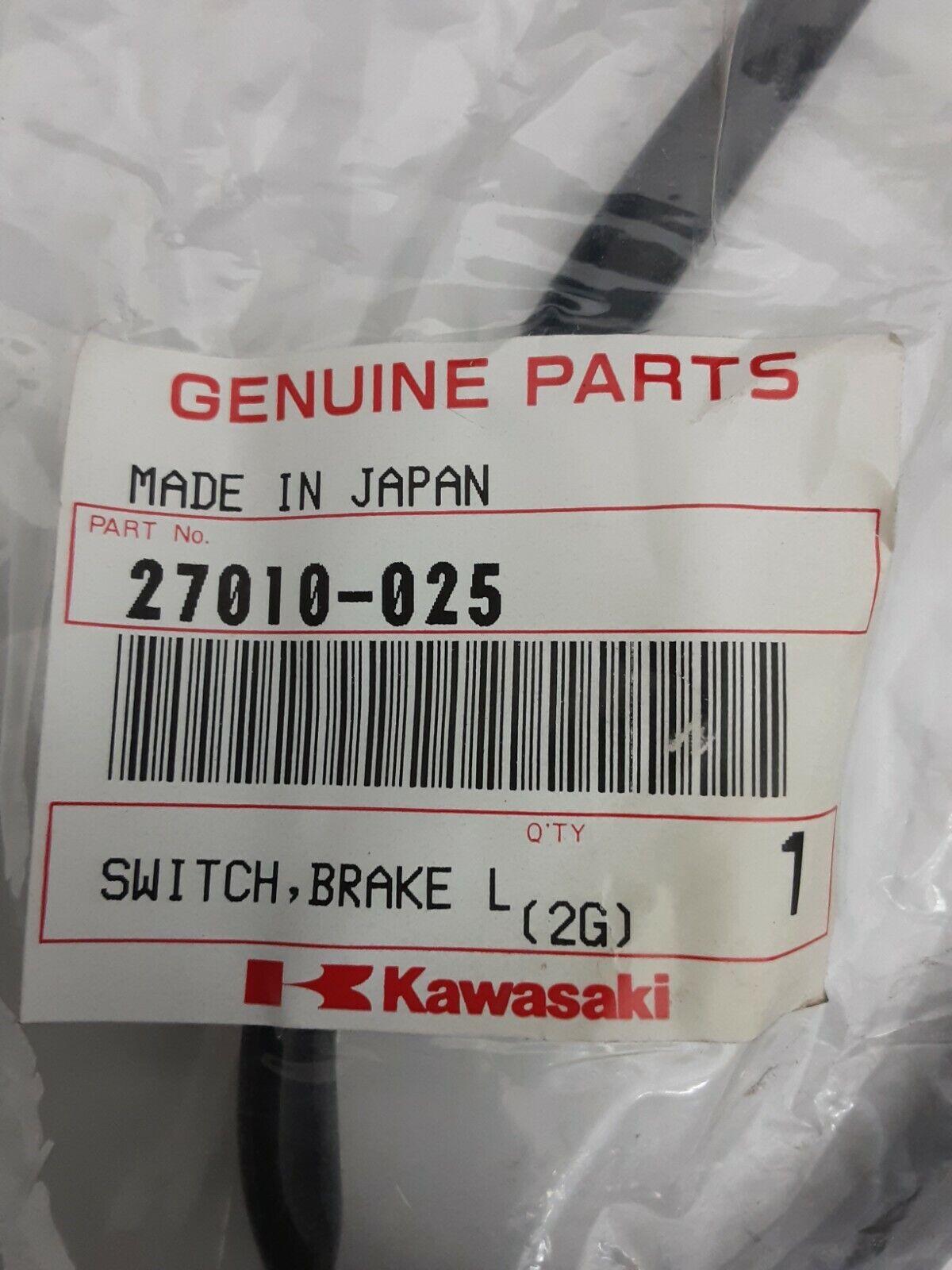 NEW GENUINE KAWASAKI 27010-025 SWITCH, BRAKE LAMP KE100 EN450