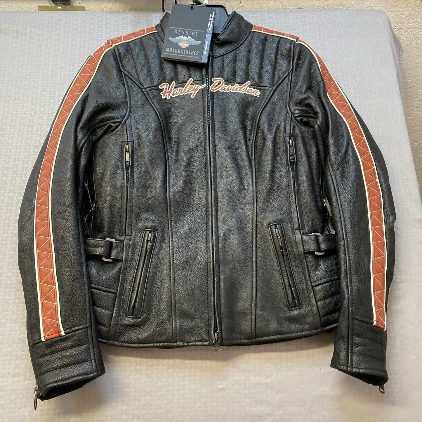 NEW GENUINE HARLEY DAVIDSON 98004-20VW SMALL Women's Leather Jacket Vanocker