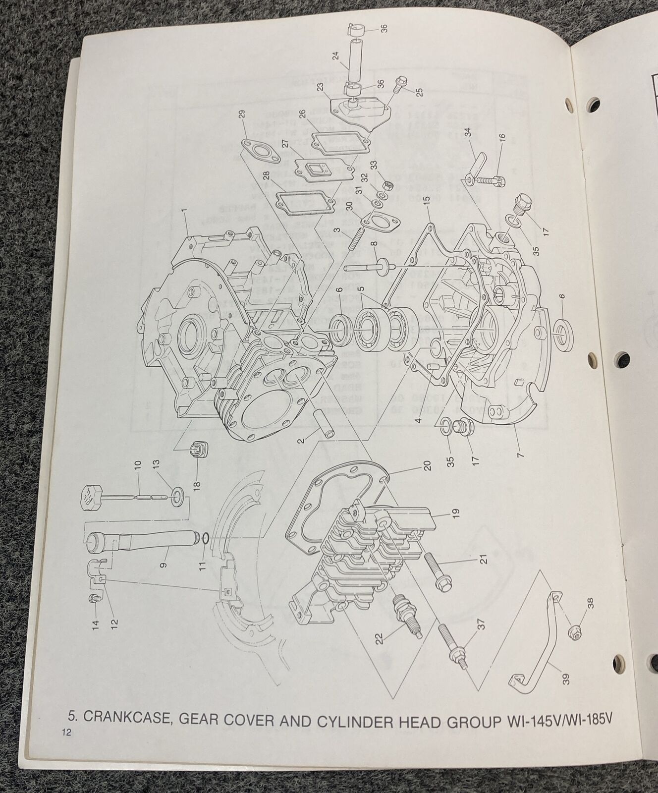 TELEDYNE TOTAL POWER WISCONSIN ROBIN W1-185V & W1-145V ILLUS. PARTS CATALOG