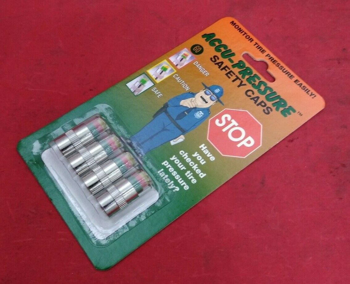NEW Accu-Pressure Safety Tire Caps, Set of 4 (60 psi) / 9314800060